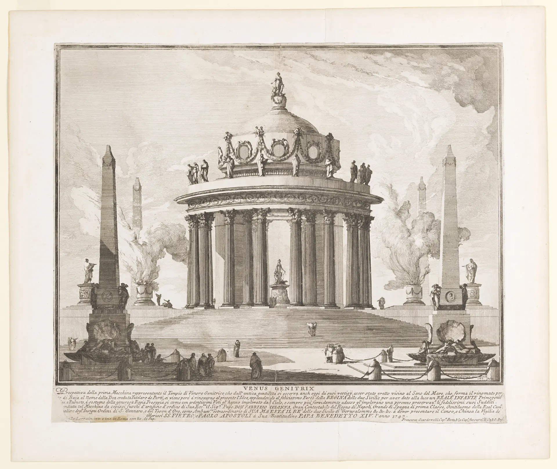 Temple of Venus Genetrix by Louis-Joseph Le Lorrain, 1747