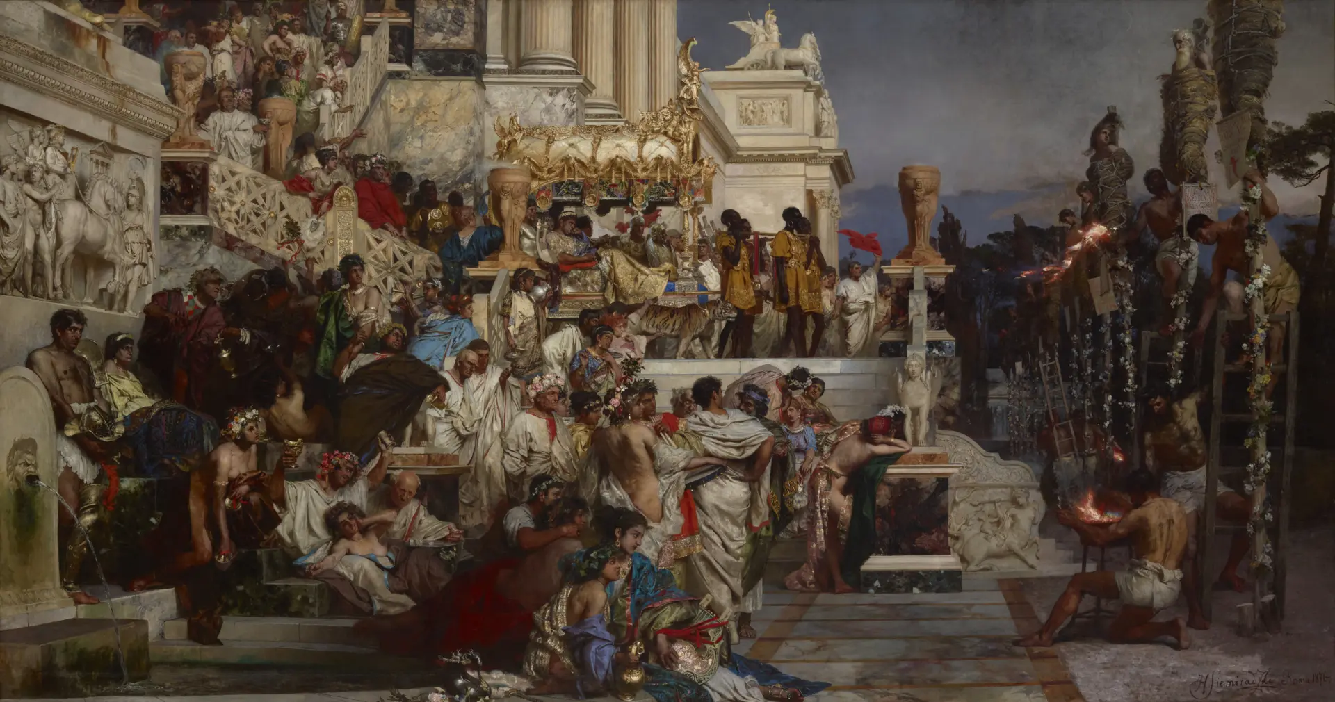Nero’s Torches by Henryk Siemiradzki, 1876