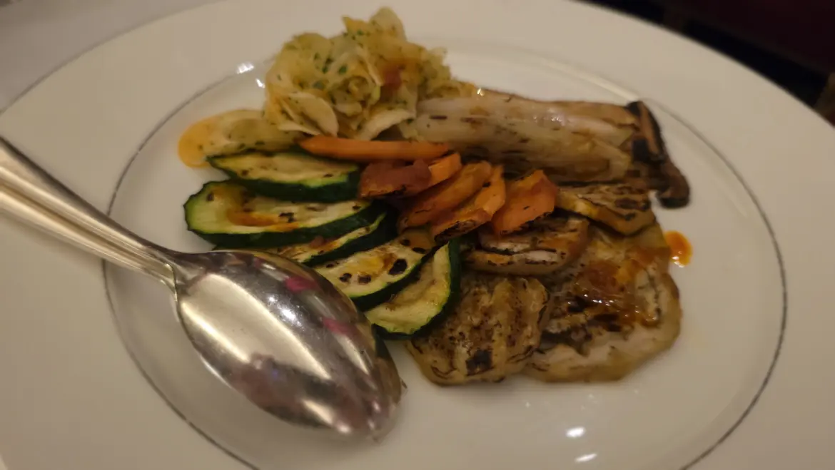 Grilled vegetables, Salone Eva, Hassler Hotel, Rome, Italy