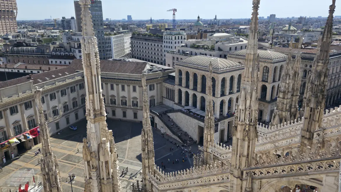View from the Duomo di Milano’s (Milan Cathedral) rooftop, Milan, Italy