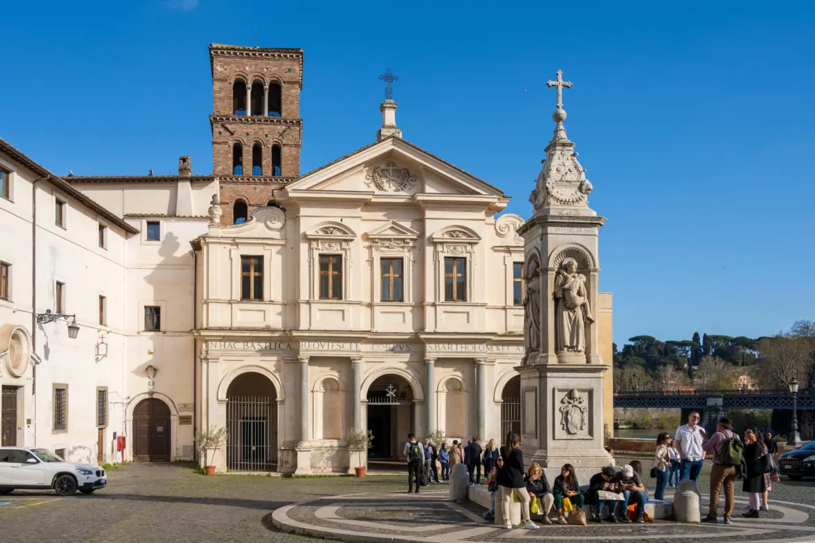Basilica of St. Bartholomew on the Island (Basilica of San Bartolomeo all’Isola), Tiber Island, Rome, Italy
