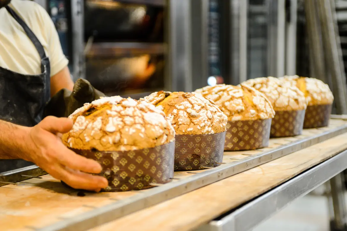 Panettone sweet bread, Milan, Italy