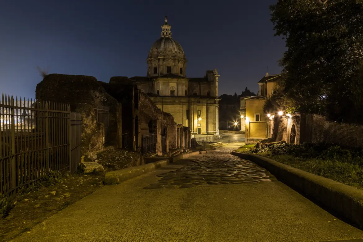 Clivo Argentario near the Forum of Caesar, Rome, Italy