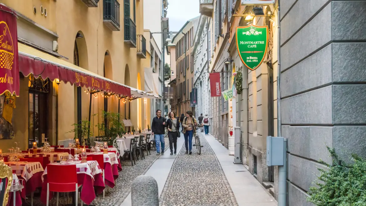 Brera district, Milan, Italy