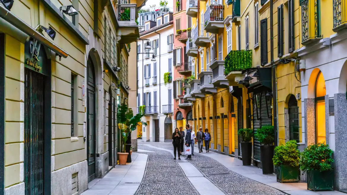 Brera district, Milan, Italy