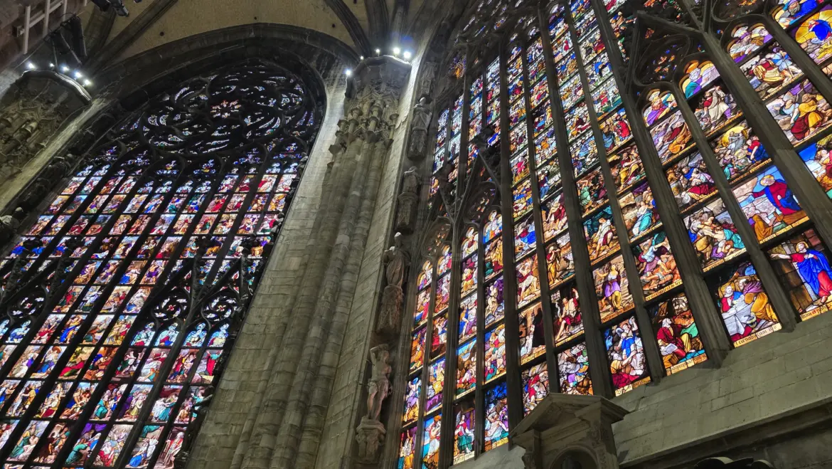 Stained glass windows, Duomo di Milano (Milan Cathedral), Milan, Italy