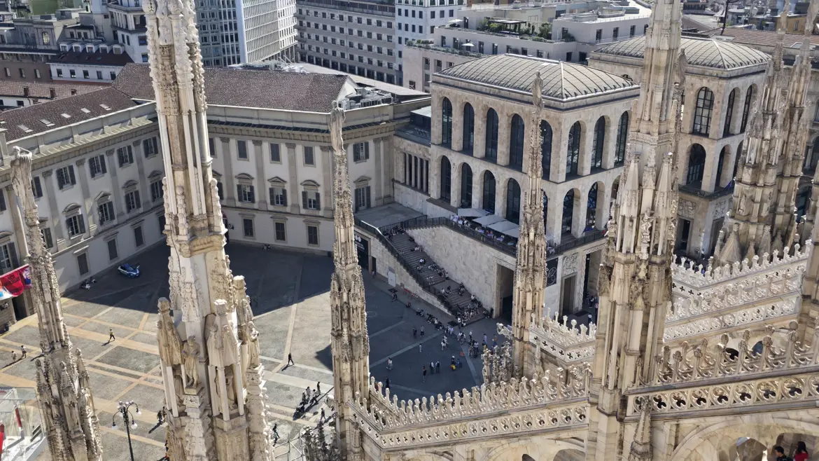 View from the Duomo di Milano’s (Milan Cathedral) rooftop, Milan, Italy