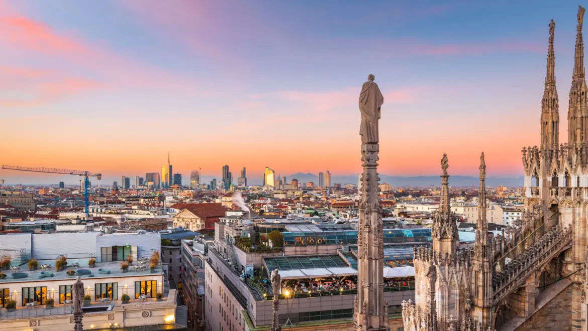 Milan city skyline, Milan, Italy