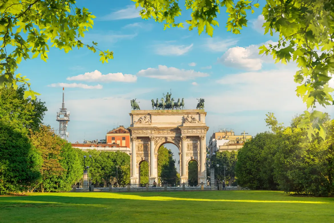 Arco della Pace (the Arch of Peace), Parco Sempione (Simplon Park), Milan, Italy