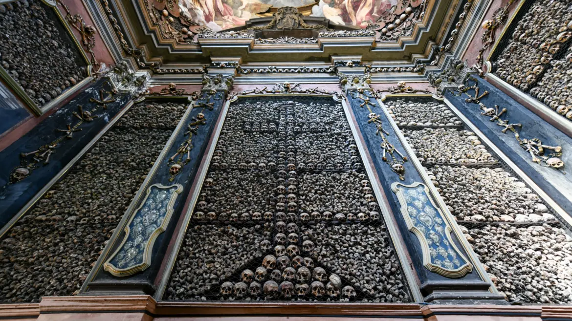 The ossuary, San Bernardino alle Ossa, Milan, Italy