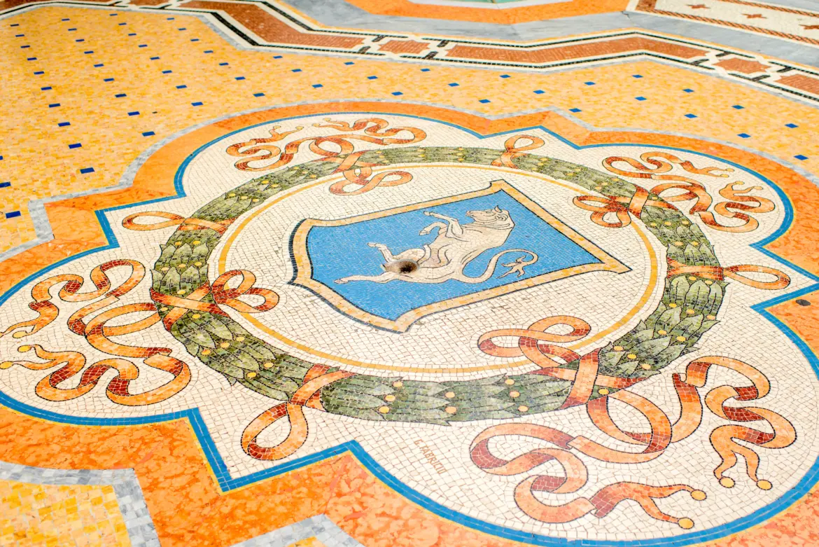 The Bull Mosaic, Galleria Vittorio Emanuele II, Milan, Italy