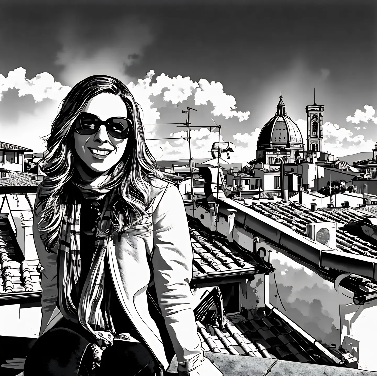 Perched high above Florence, soaking in the terracotta rooftops and that breathtaking view of the Duomo