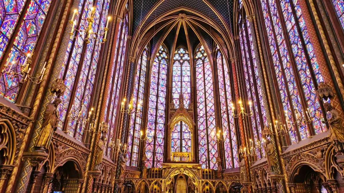 Stained glass windows, Sainte-Chapelle, Paris, France