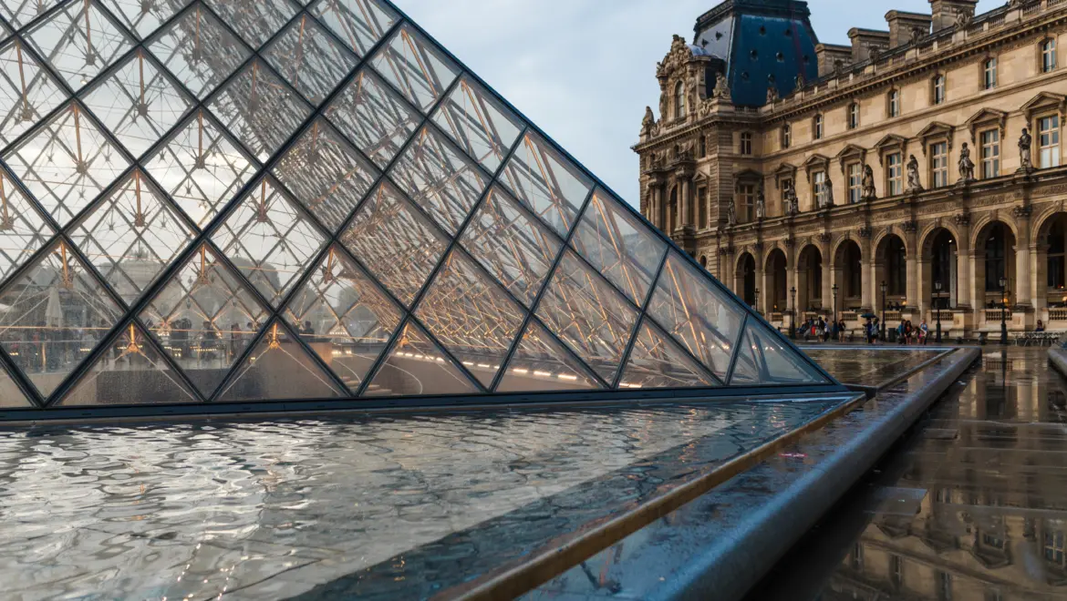 The Louvre Pyramid and Reflection Pool, Paris, France