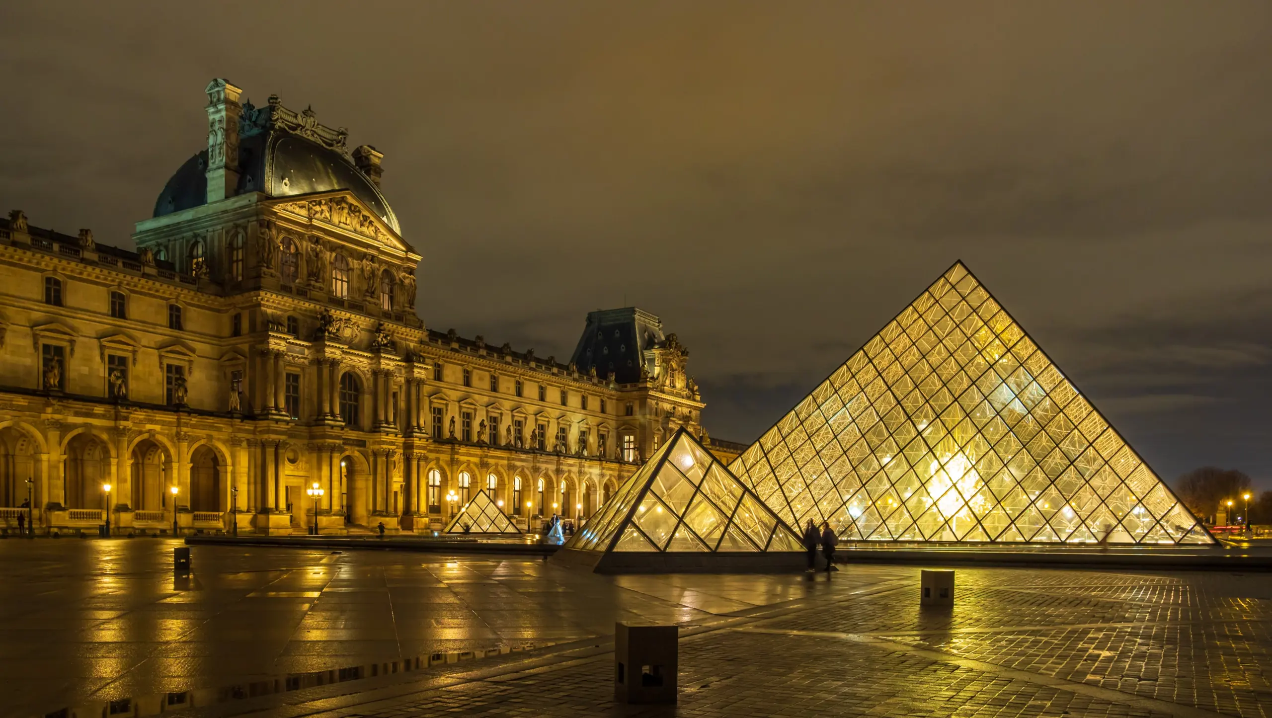 The courtyard of the Louvre Museum, Paris, France