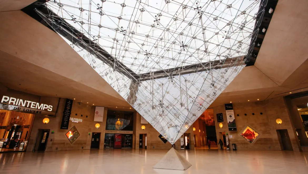The Inverted Pyramid (Pyramide Inversée), Louvre Museum, Paris, France