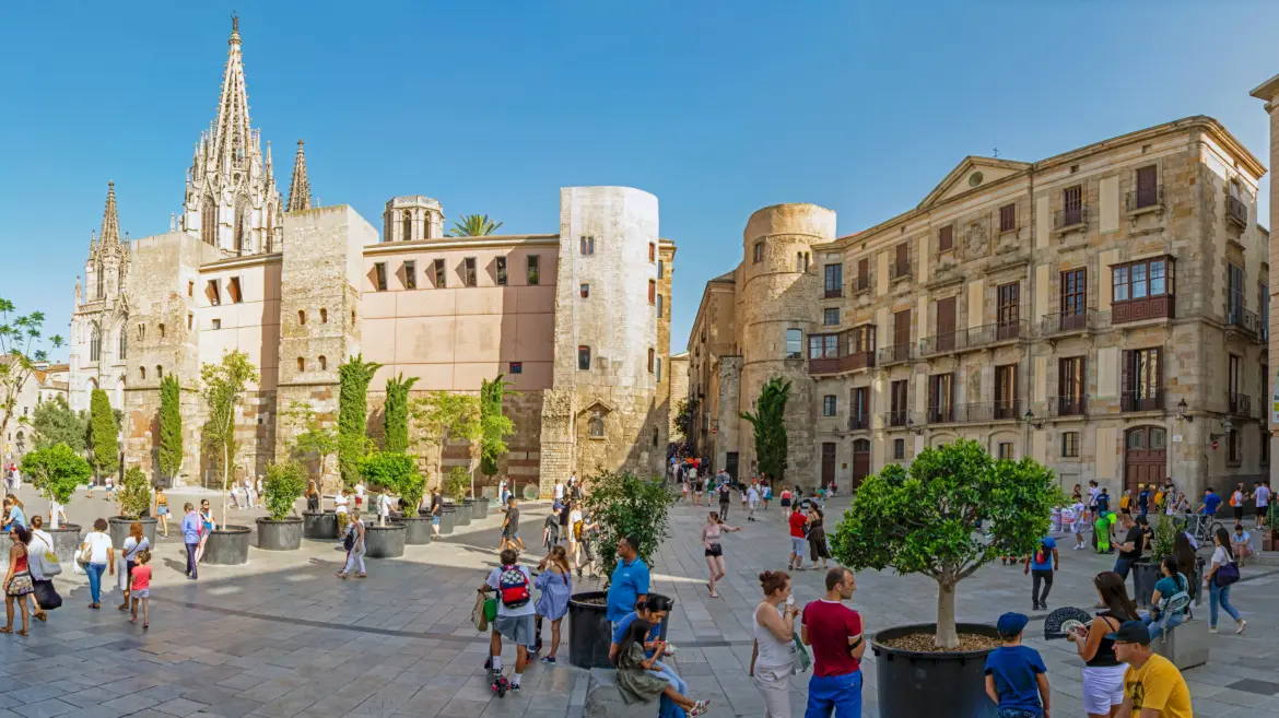 Plaça Nova, Barcelona, Spain