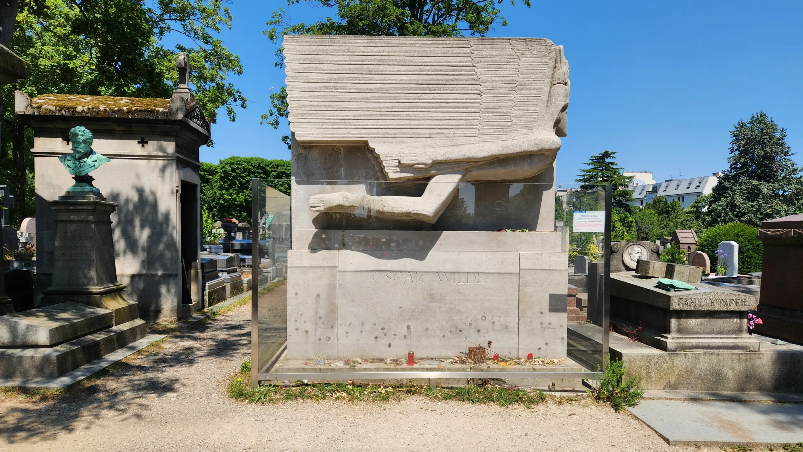 Oscar Wilde’s tomb, Père Lachaise Cemetery, Paris, France