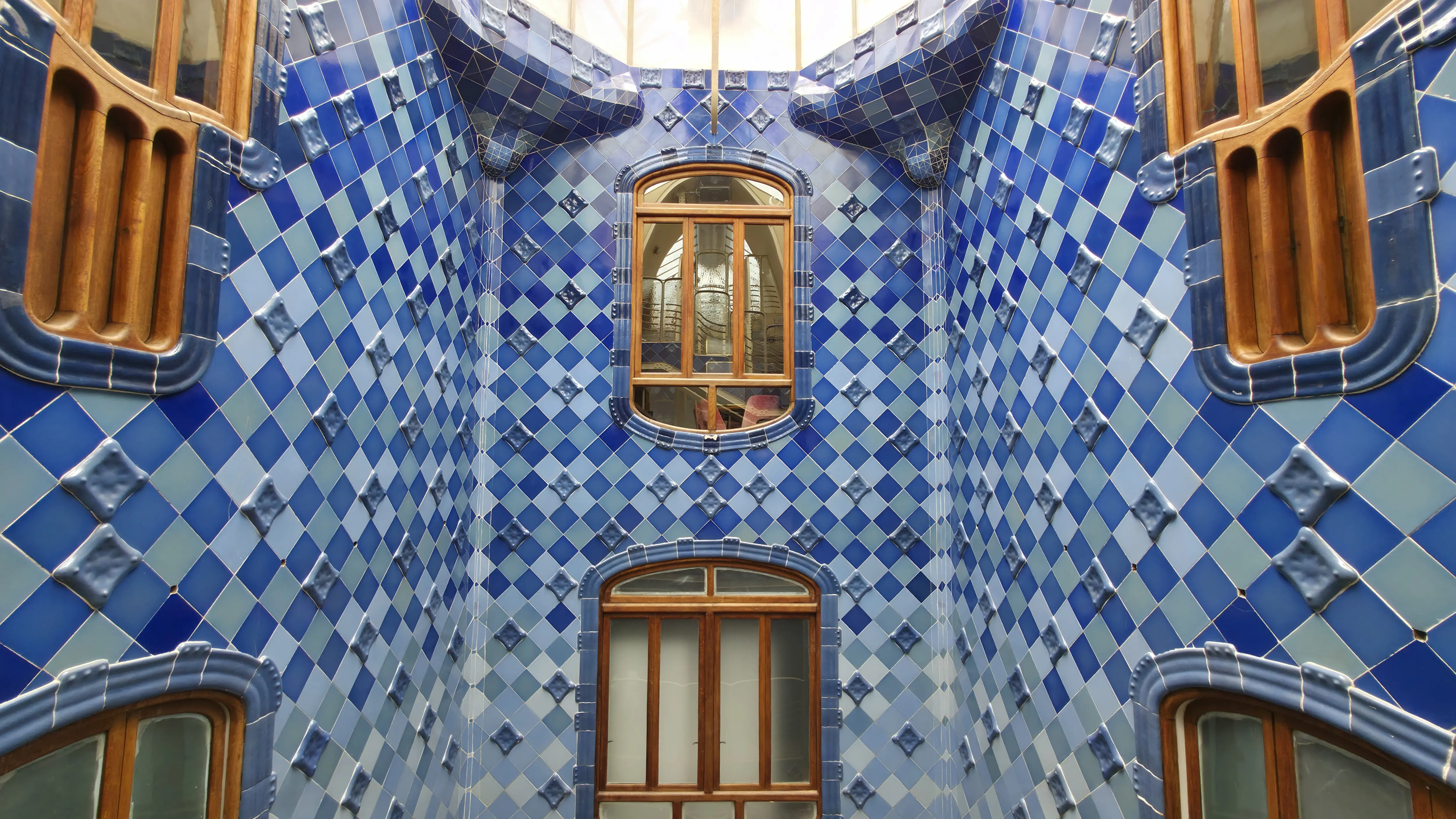 Atrium (light well), Casa Batlló, Barcelona, Spain