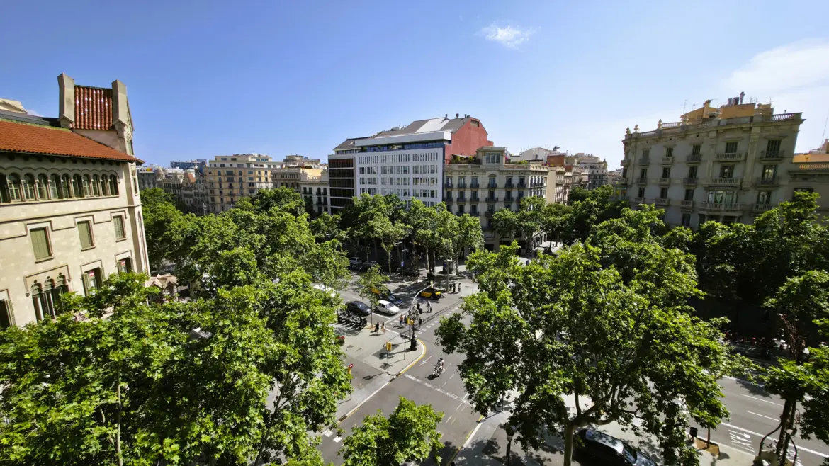 View of Passeig de Gràcia from the Majestic Suite, Majestic Hotel & Spa, Barcelona, Spain