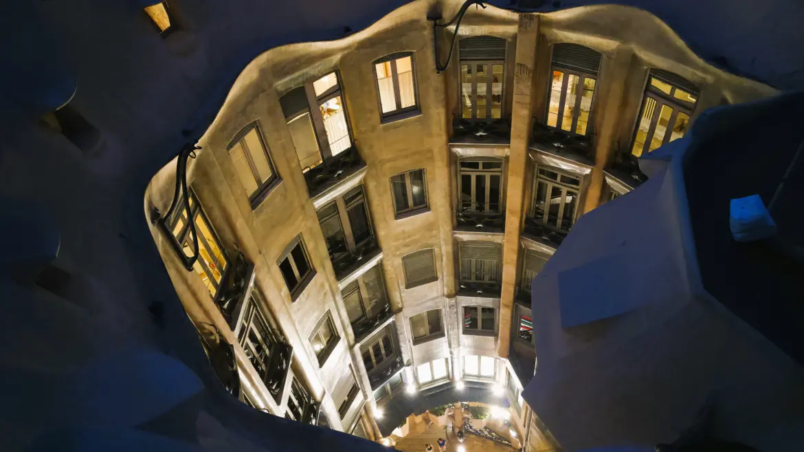 Courtyard, La Pedrera (Casa Milà), Barcelona, Spain