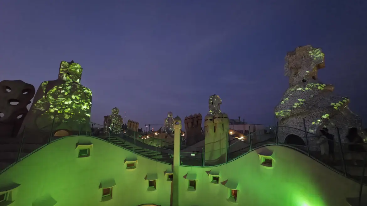 La Pedrera Night Experience, La Pedrera (Casa Milà), Barcelona, Spain
