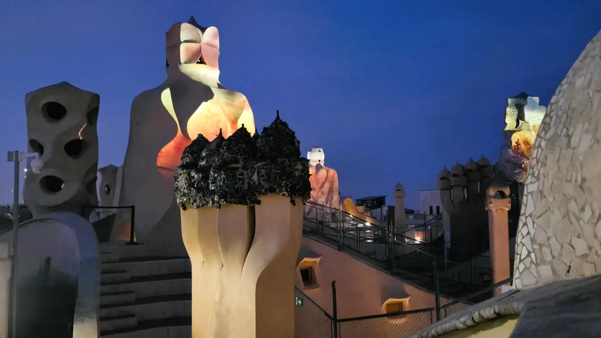 Rooftop chimneys, Casa Milà (La Pedrera), Barcelona, Spain