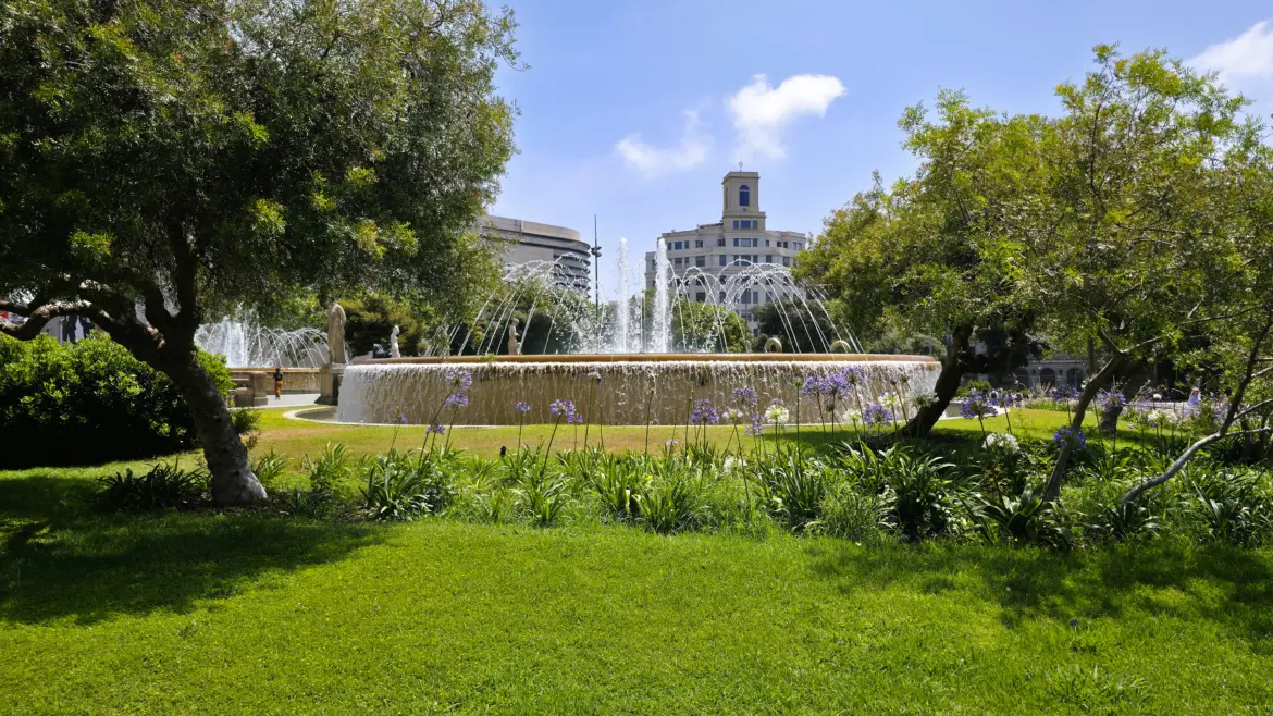 Plaça de Catalunya, Barcelona, Spain