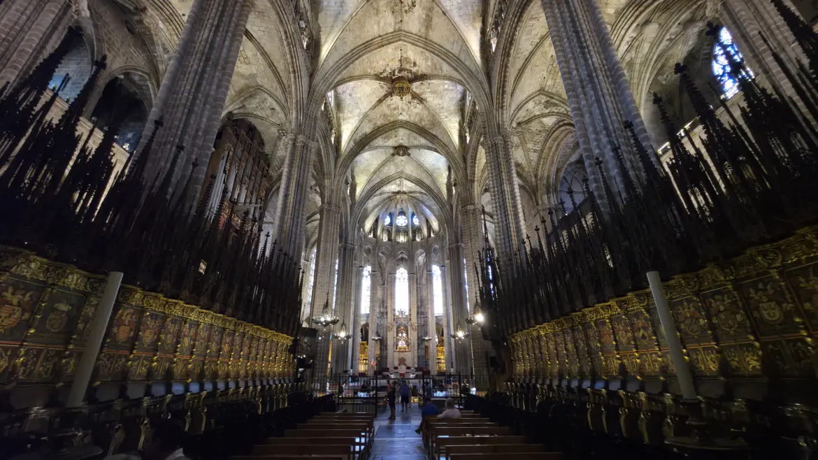 Barcelona Cathedral interior, Barcelona, Spain