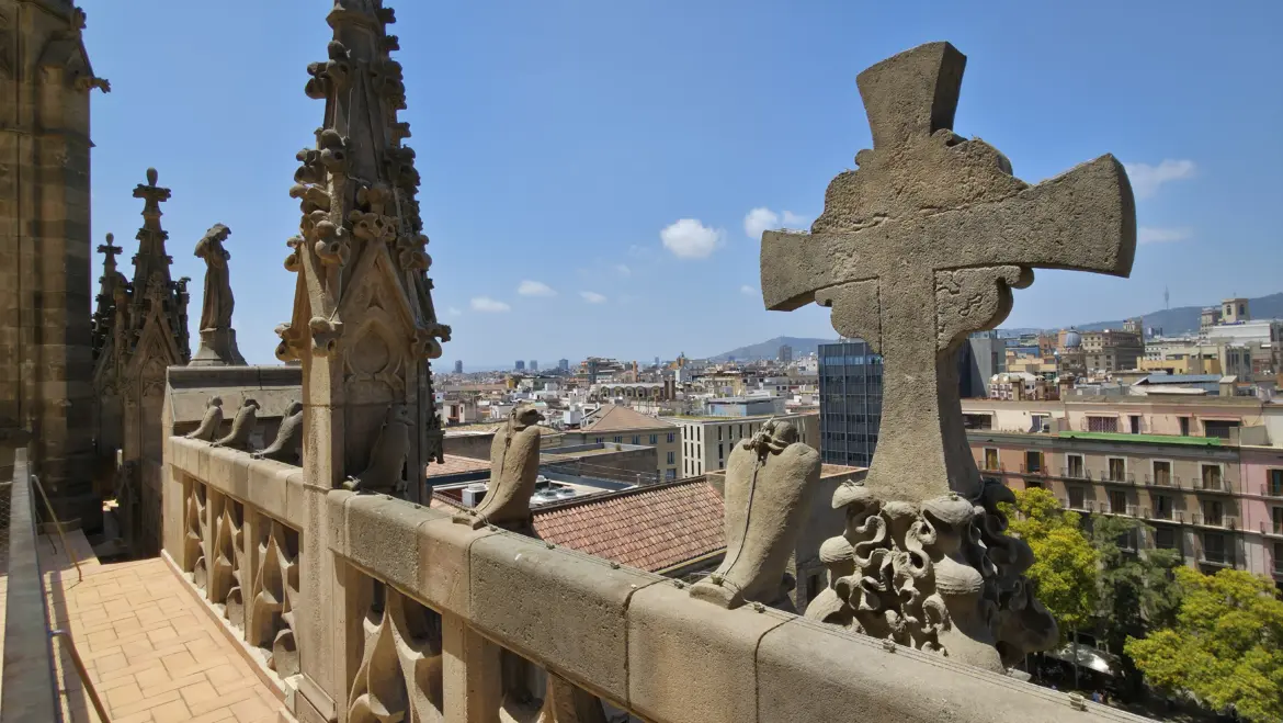 Rooftop of the Barcelona Cathedral, Barcelona, Spain