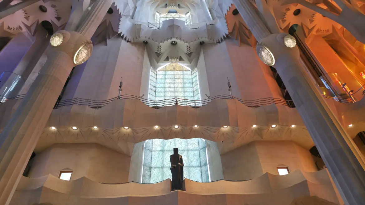 The Glory Façade from inside, Sagrada Família, Barcelona, Spain