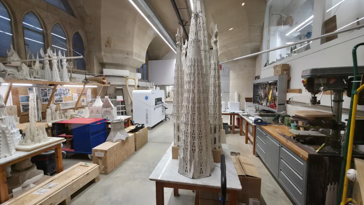 3D modeling, computer-assisted stone carving and laser scanning workshop, Sagrada Família, Barcelona, Spain