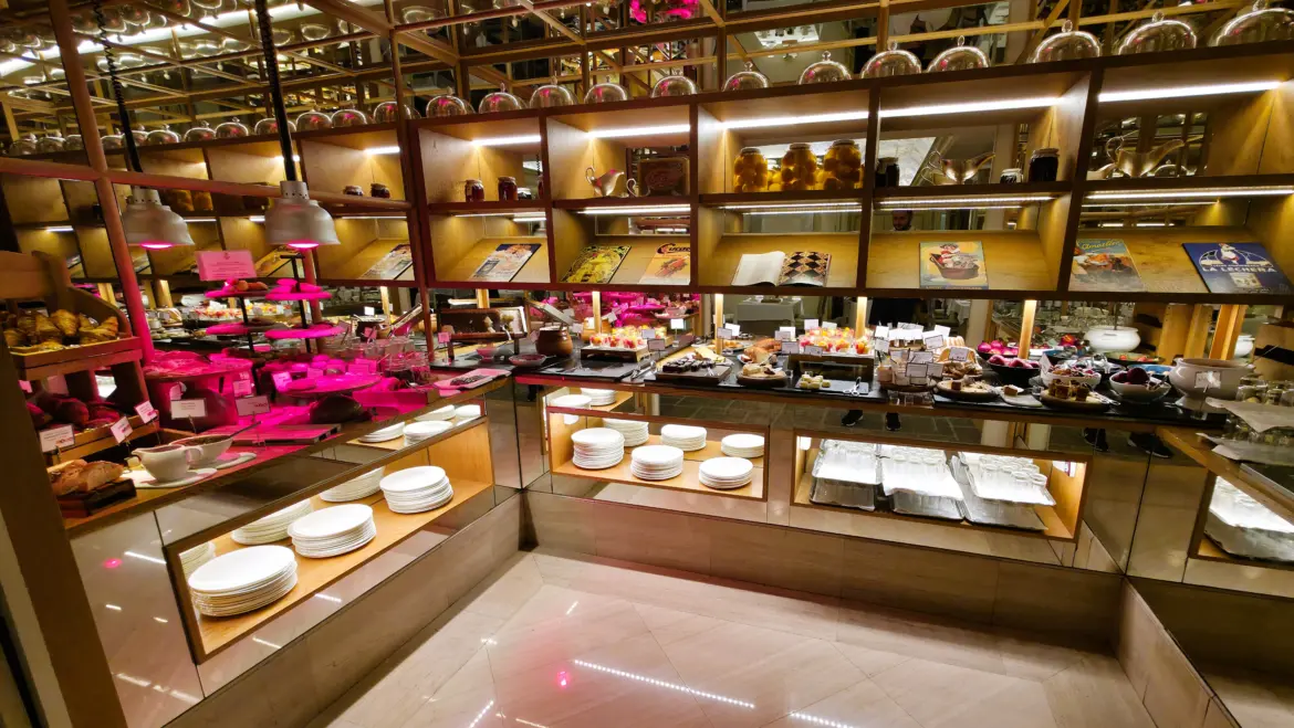 Pastry table, Breakfast Buffet, Majestic Hotel & Spa, Barcelona, Spain