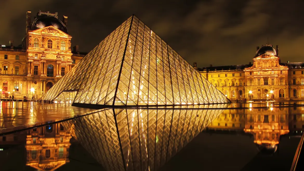 The Louvre Pyramid, Paris, France