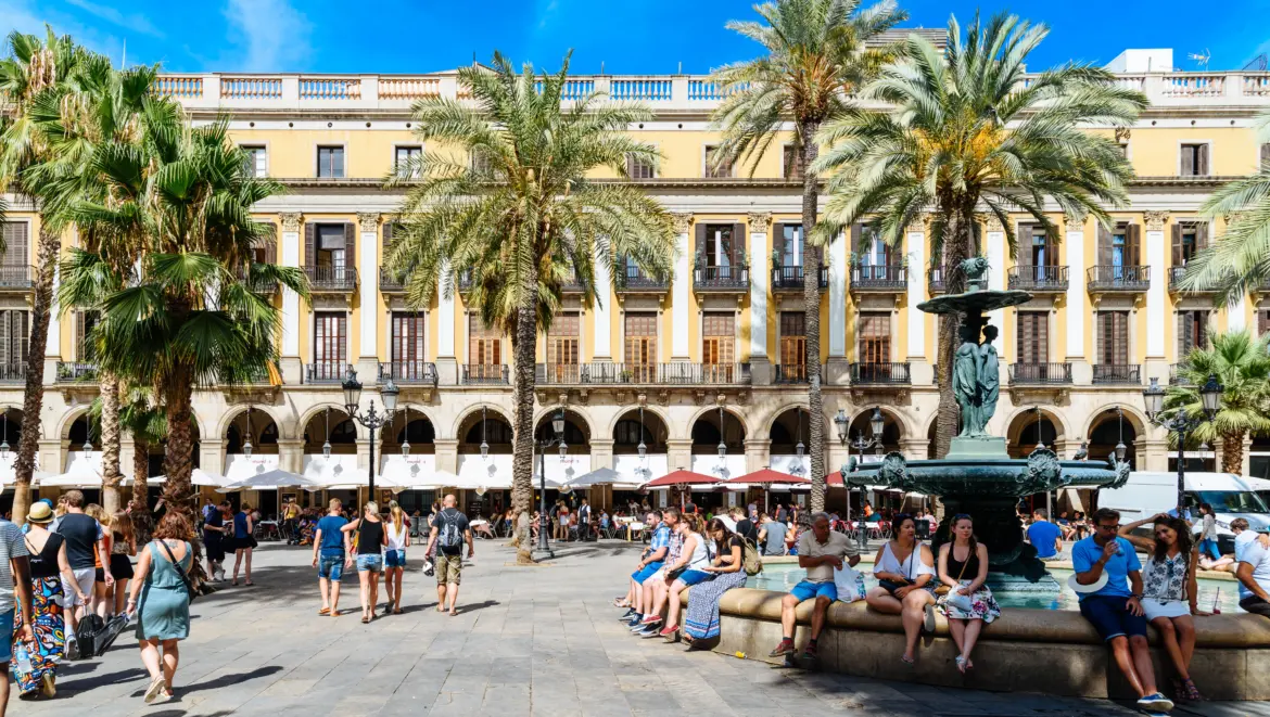 Plaça Reial (Royal Square), Barcelona, Spain