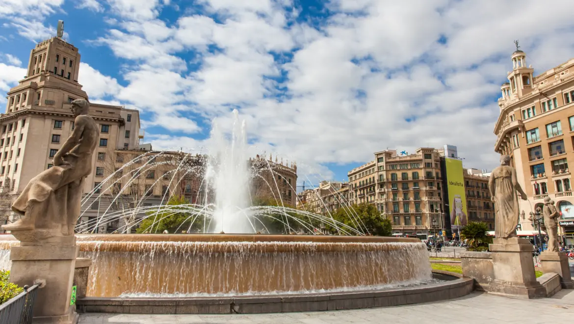 Plaça de Catalunya, Barcelona, Spain