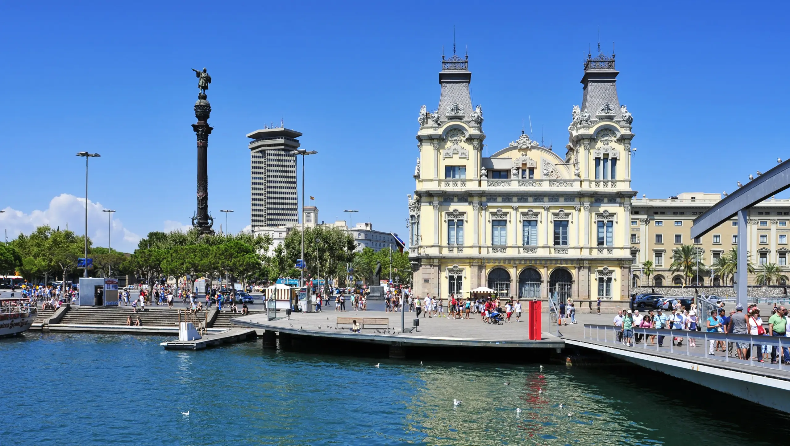 Plaça del Portal de la Pau, Port Vell, Barcelona, Spain