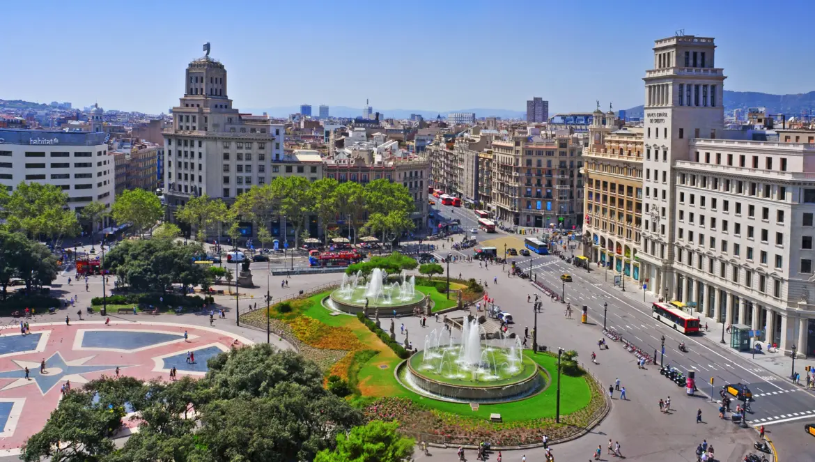 Plaça de Catalunya, Barcelona, Spain