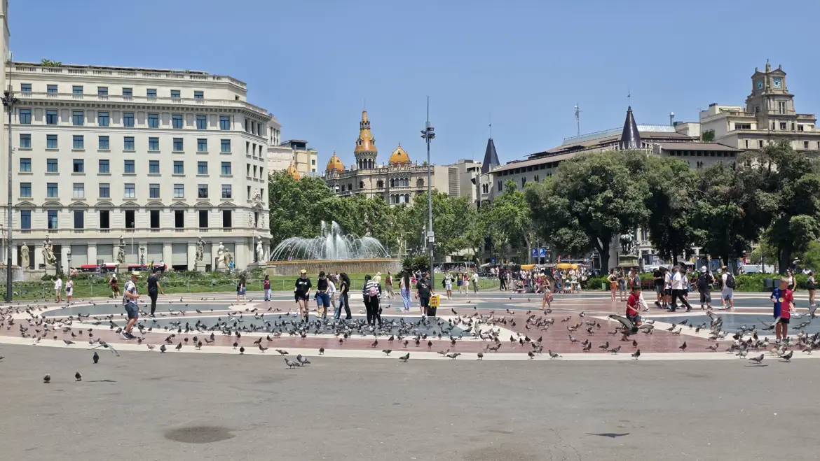 Plaça de Catalunya, Barcelona, Spain