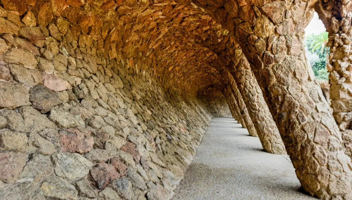 Portico of the Washerwoman, Park Güell, Barcelona, Spain