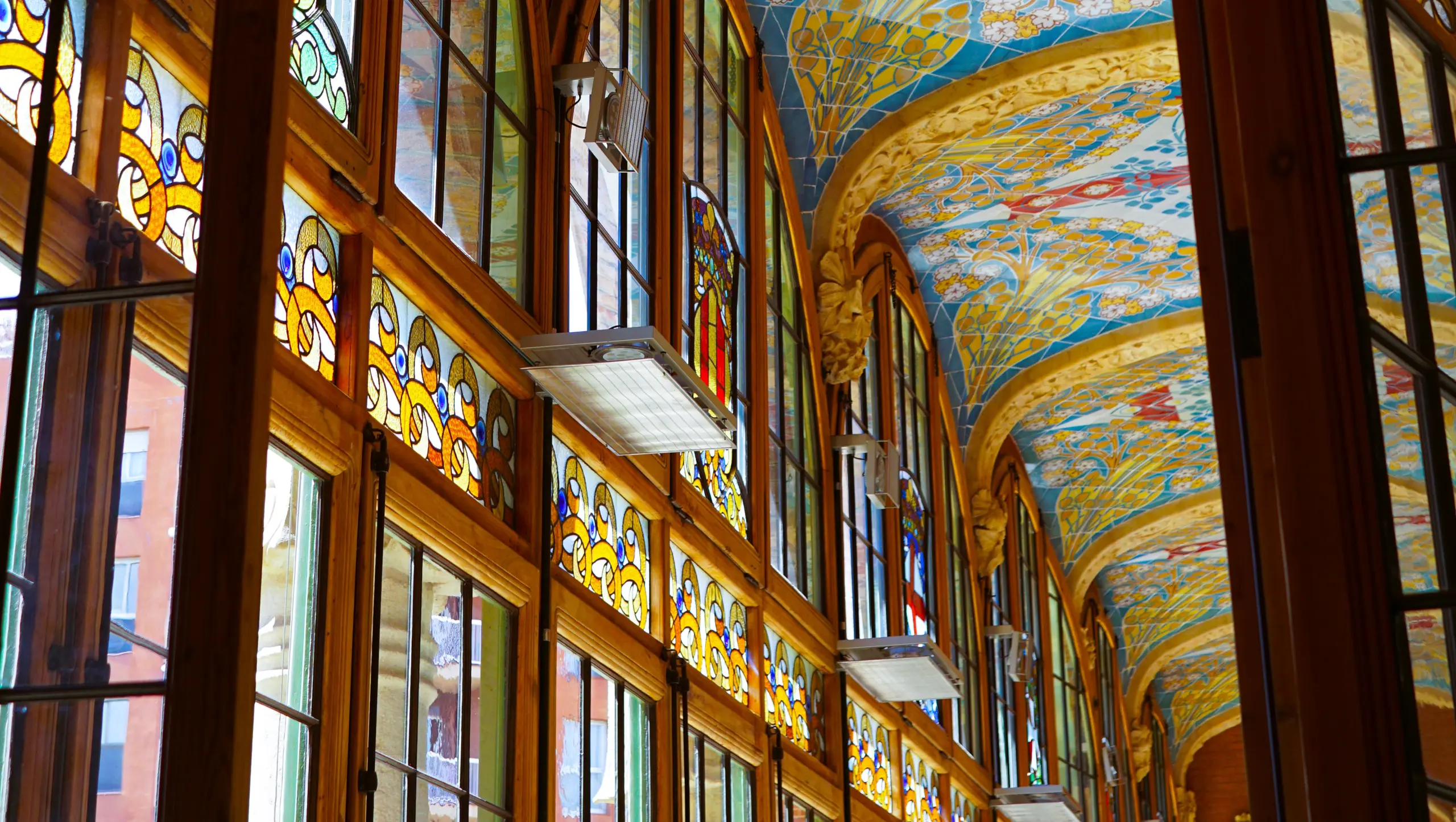 Interior of Hospital de la Santa Creu i Sant Pau (Hospital of the Holy Cross and Saint Paul), Barcelona, Spain