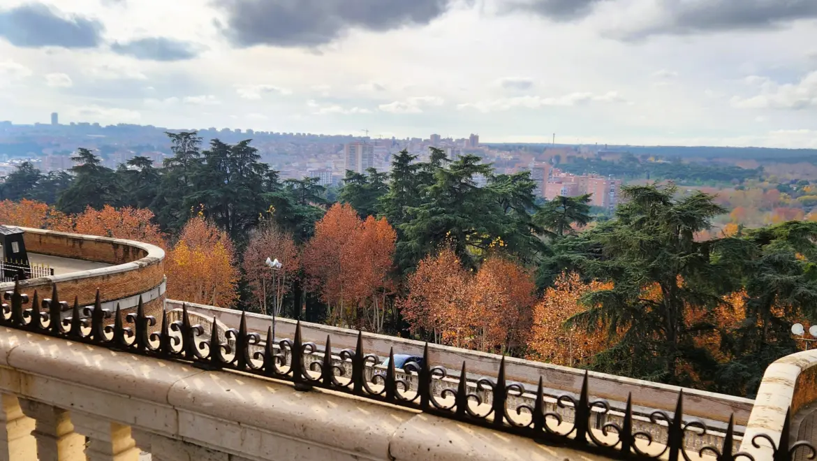 View of Campo del Moro from Plaza de la Armería, Madrid, Spain