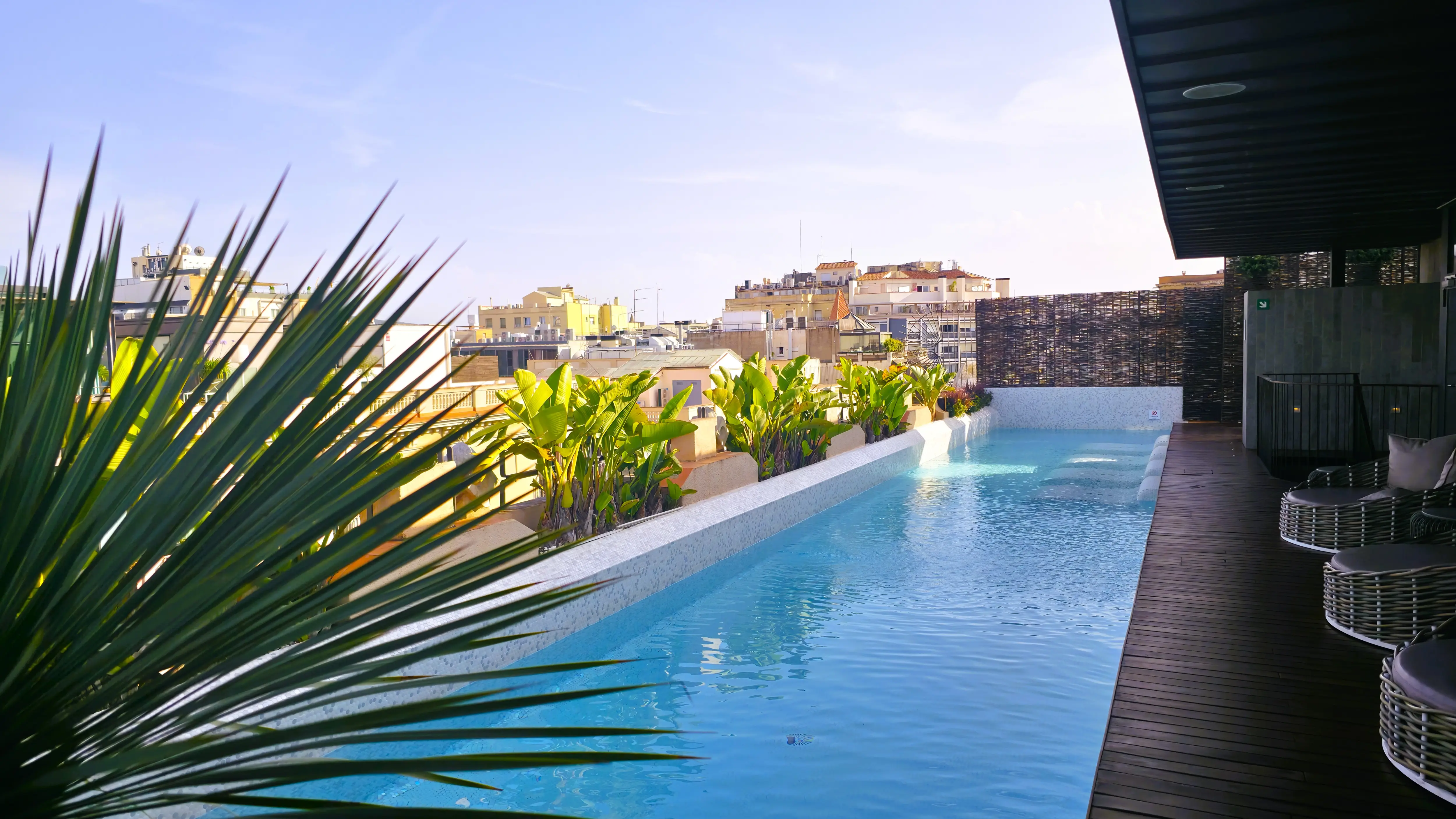 Infinity pool, Verbena Terrace Rooftop, Monument Hotel, Barcelona, Spain