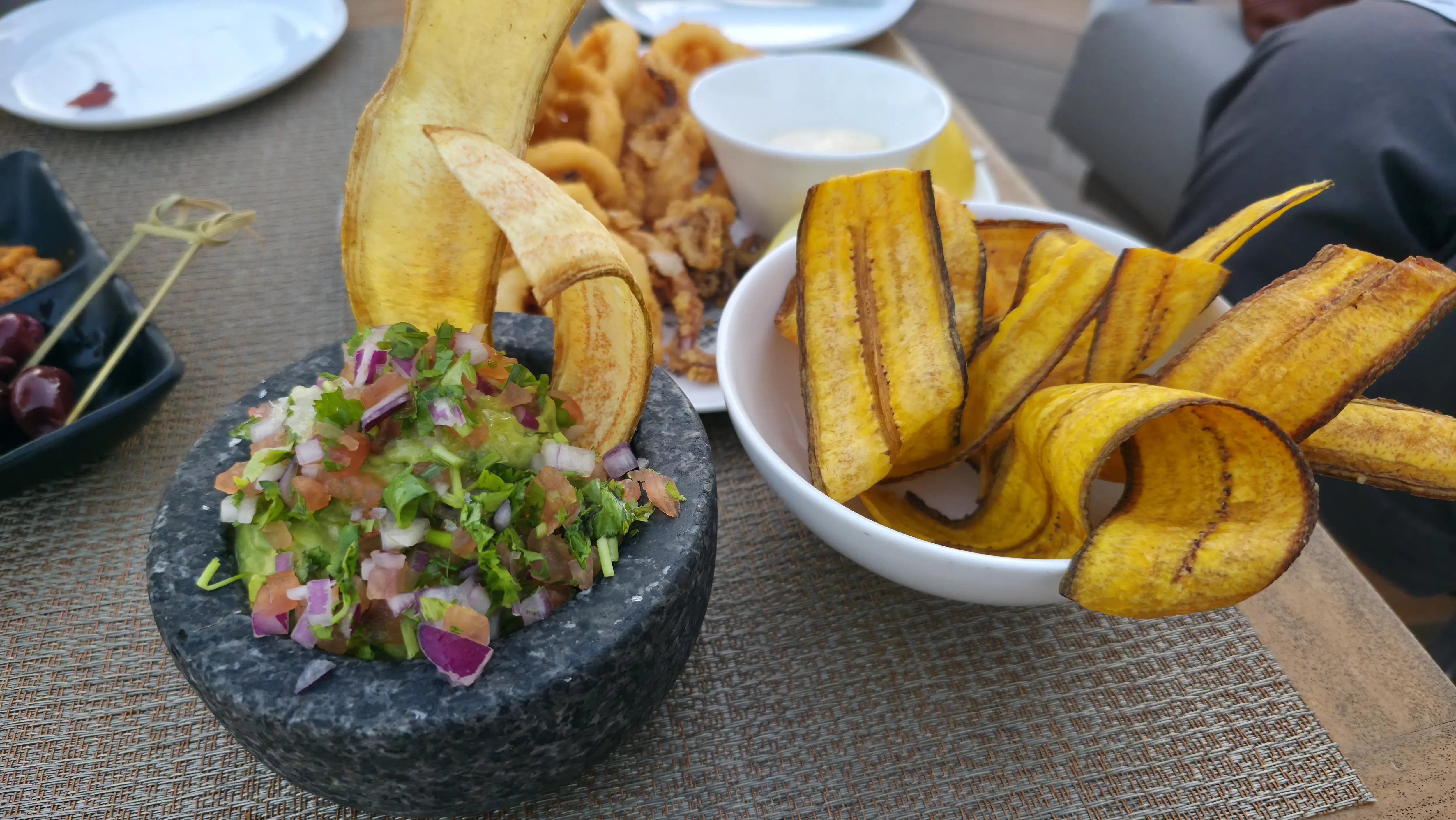 Guacamole with Plantain Chips, La Dolce Vitae Restaurant & Bar, Majestic Hotel, Barcelona, Spain