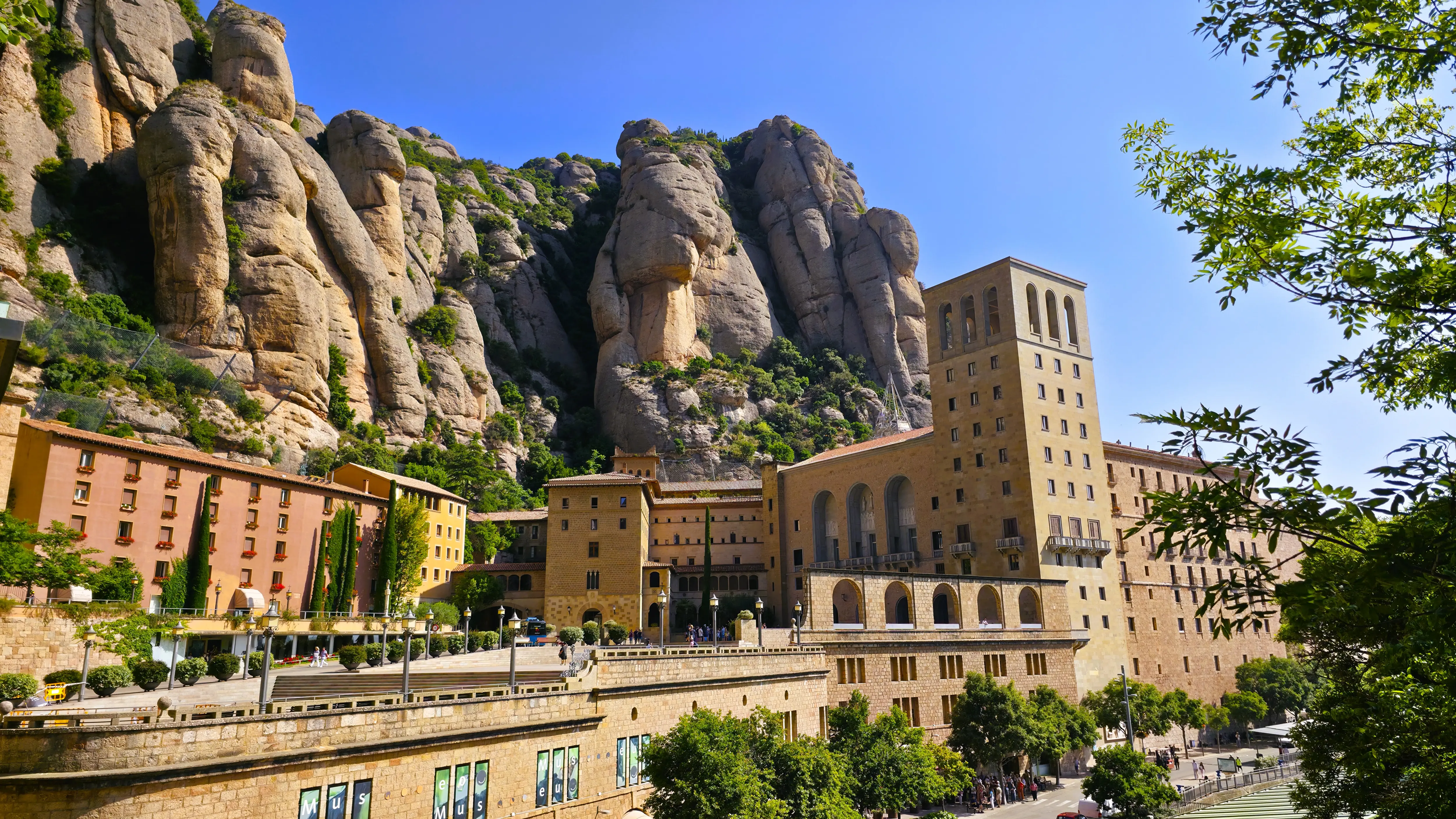 The abbey of Santa Maria de Montserrat, Montserrat, Spain
