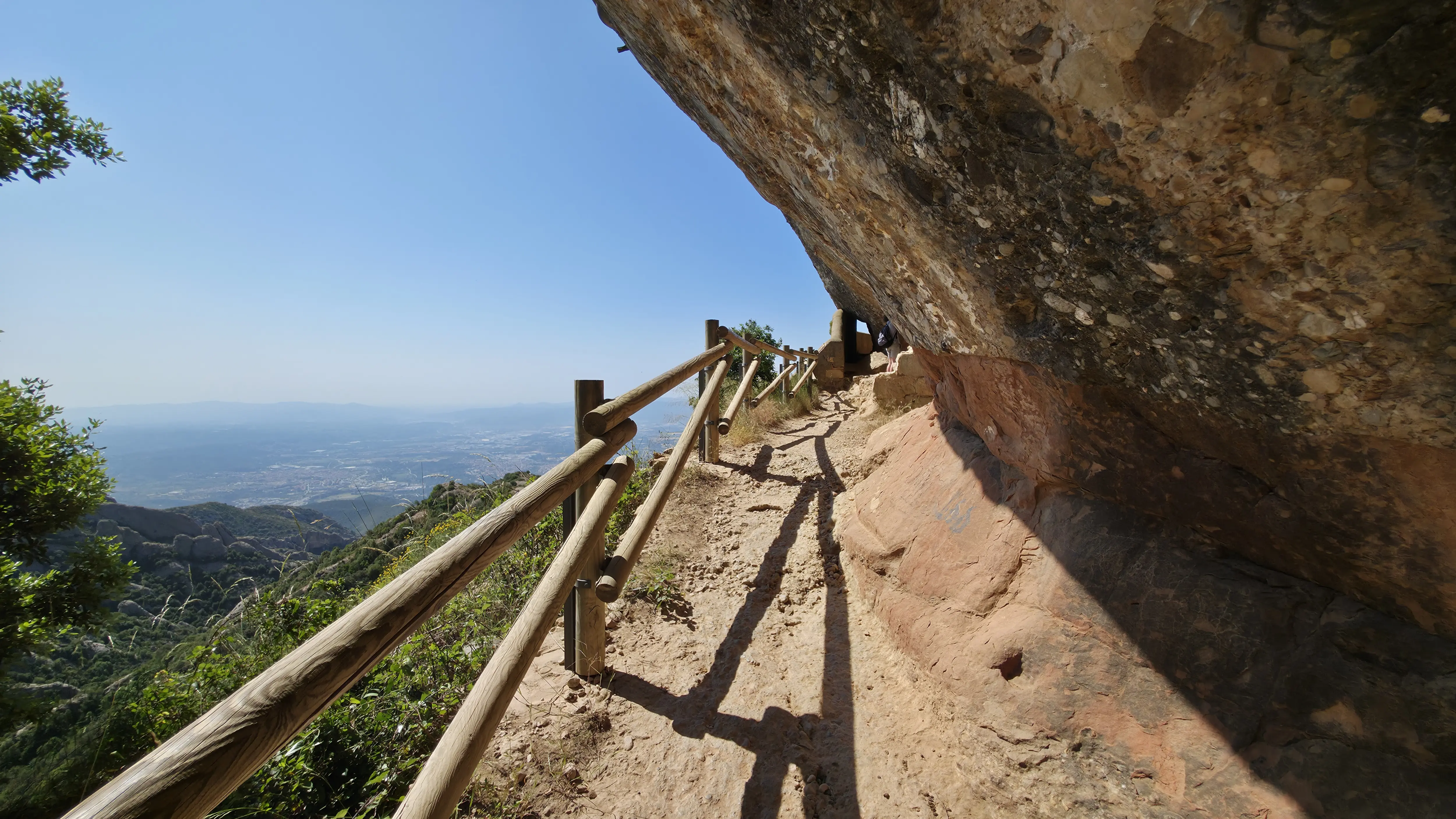 Hiking along the peaks of Montserrat, Spain