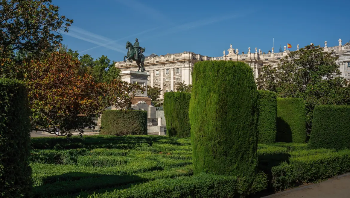 The equestrian statue of King Philip IV, Plaza de Oriente, Madrid, Spain