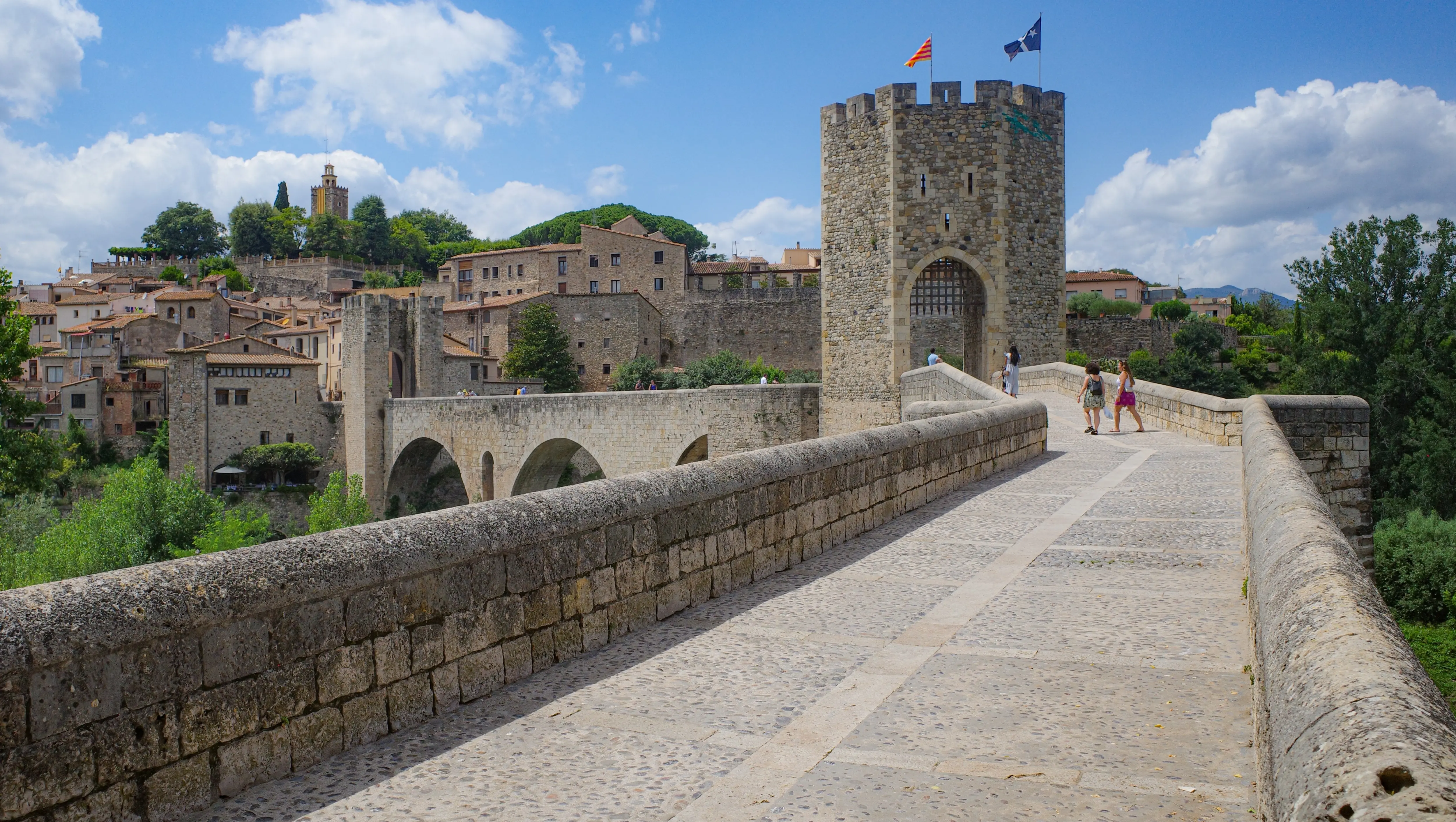 Medieval walls, Girona, Catalonia, Spain