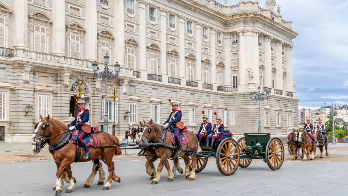 Changing of the Royal Guard, Plaza de la Armería, Madrid, Spain