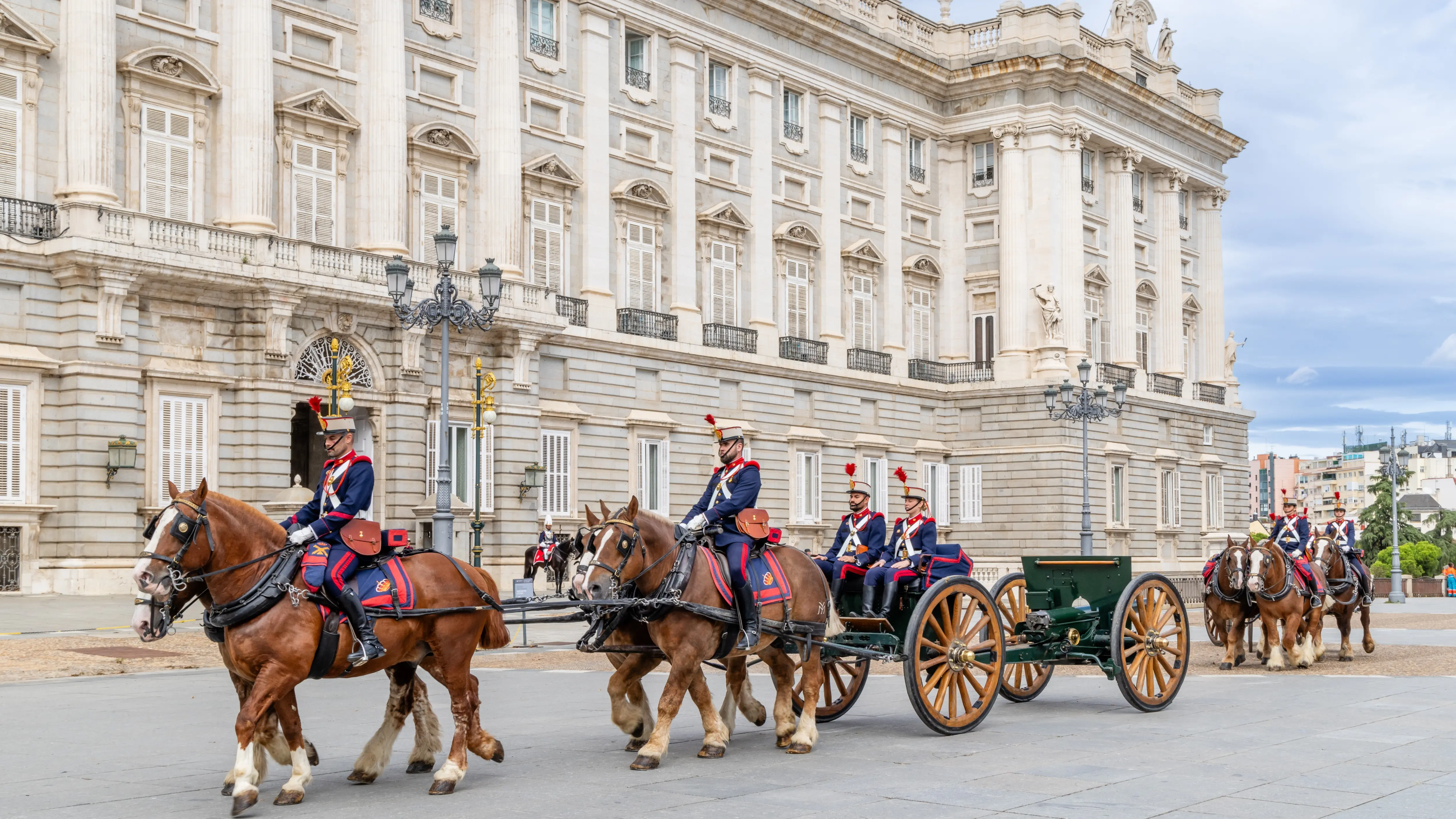 Changing of the Royal Guard, Plaza de la Armería, Madrid, Spain